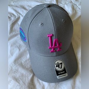 New gray pink LA Dodgers MLB Hat 50th Anniversary